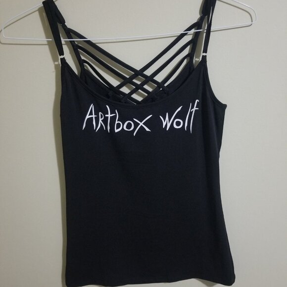 Black Gothic Tank Top, size medium? - Picture 2 of 3